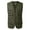 AB662 Green, variant on Bainana Mens Full Zip Cargo Vest Fashion Sleeveless Work Jackets Casual Hiking Fishing Occasion Pocket Vest Khaki Size Xl