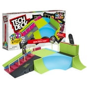 TECH DECK, Neon Mega Park X-Connect Creator, Glow-in-The-Dark Customizable Ramp Set with Two Fingerboards, Kids Toy for Boys and Girls Ages 6 and up