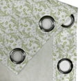 thumbnail image 4 of Ambesonne Paisley Grommet Curtain, Old Leaf Swirl Floral, 50" x 108", Green Black White, 4 of 6
