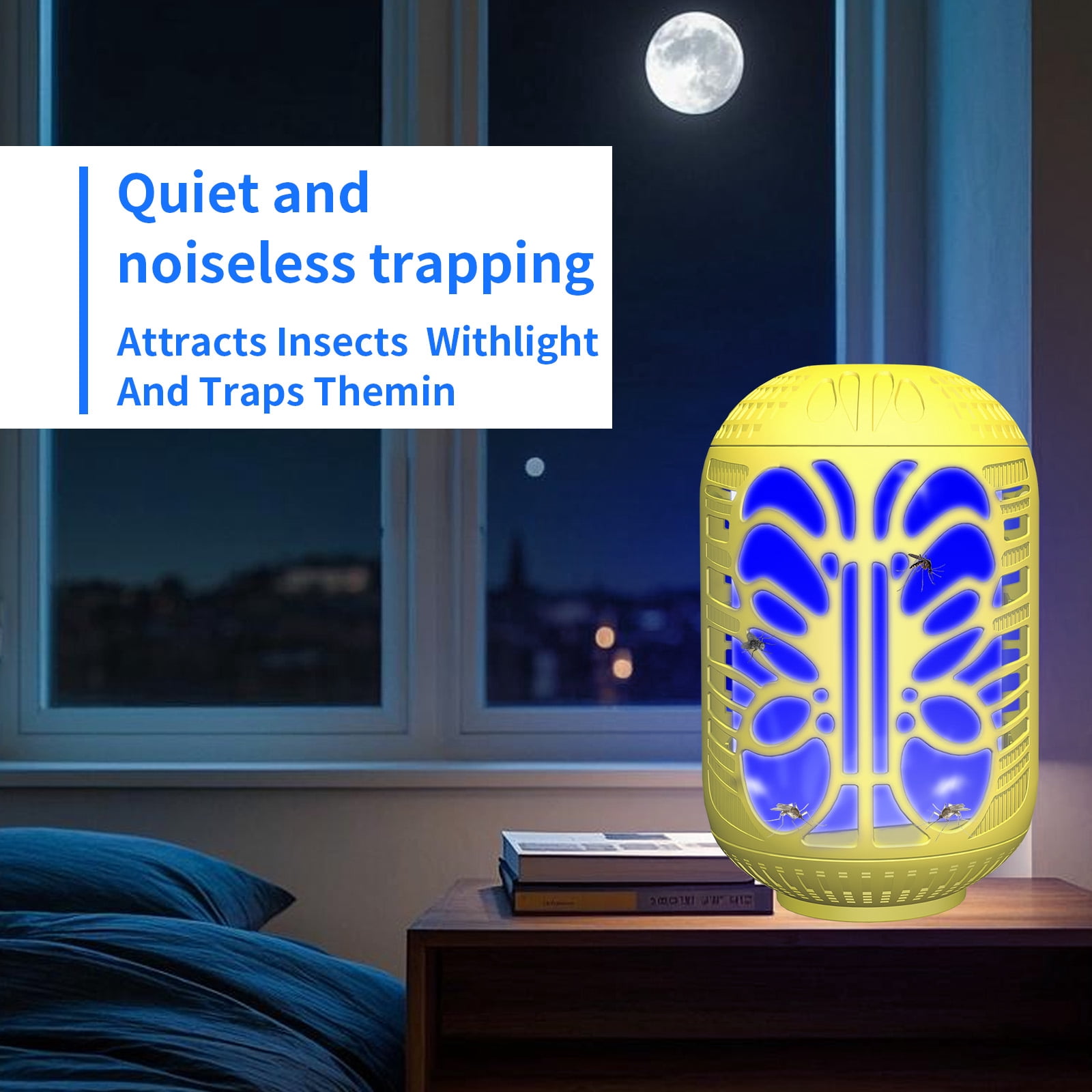 Rechargeable indoor camping dual-purpose double-light sticky trap mosquito killer fly trap insect lamp