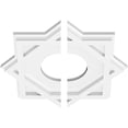 thumbnail image 2 of 24"OD x 4"ID x 13 1/4"C x 1"P Axel Architectural Grade PVC Contemporary Ceiling Medallion, Two Piece, 2 of 7