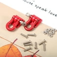 thumbnail image 4 of UPGRATOR 2 Pcs Crochets Pare-Chocs Universels pour Motoneiges en Forme de U Style Course en Métal Rouge, 4 of 5