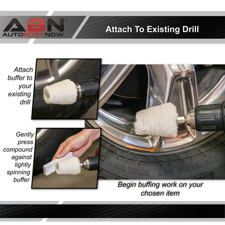 ABN Aluminum Polishing Buffing Kit Drill Attachments And Polishing