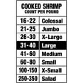 thumbnail image 4 of Great Value Frozen Cooked Large Peeled Deveined Tail-on Shrimp, (31-40 Count per lb), 2lb, Value Bag, Contains Shellfish, 4 of 10