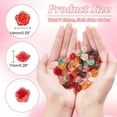 thumbnail image 2 of 70 Pcs 7 Colors Transparent Resin Rose Cabochons 14mm Resin Flower Charms Undrilled Flatback Rose Beads with Gold Foil for DIY Jewelry Making DIY Craft Decoration, 2 of 5
