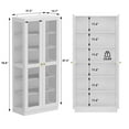 FUFU&GAGA Curio Display Storage with 6 Shelves and Glass Door for Home Office