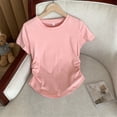 thumbnail image 6 of Womens Neck Crop Top Casual Slim Fitting Short Sleeve Tshirt Summers Short Top Blouses Streetwears Gifts, 6 of 9