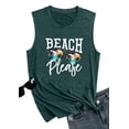thumbnail image 5 of YI XIANG RAN Summer Beach Tanks for Women Sunglasses Beach Tank Tops Sleeveless Hawaiian Vacation Shirts, 5 of 6