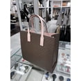 thumbnail image 2 of Michael Kors Kenly Large Tote MK Logo Signature PVC Bag Powder Blush Pink Brown, 2 of 4