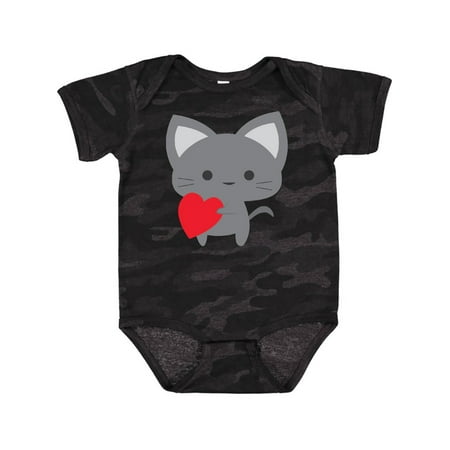 

Inktastic Heart Cat Gift Baby Boy or Baby Girl Bodysuit