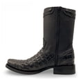 thumbnail image 2 of The Western Shops Men’s Caiman Print Cowboy Boot, Mid-Calf Leather Western Boot, Full Side Zipper, Square Toe, 2 of 5