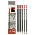 thumbnail image 1 of 2B Drawing Pencils for Sketching, 12PCS Sketch Pencils for Drawing Art Pencils Graphite Wood Pre-sharpened for Drawing Sketching Artists, Black Red, 1 of 6