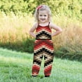 thumbnail image 3 of IROINNID Baby Summer Jumpsuits Sling Sleeveless Print for Girls Kids Harem Strap Romper Toddler Pants 3T, 3 of 5