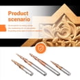 thumbnail image 5 of 4 Piezas Fresa de Extremo de Punta de Bola Cónica en Espiral de Carburo Broca de Enrutador de Vástago de 6 mm Brocas de Tallado CNC para Carpintería Fresa de Madera, 5 of 5