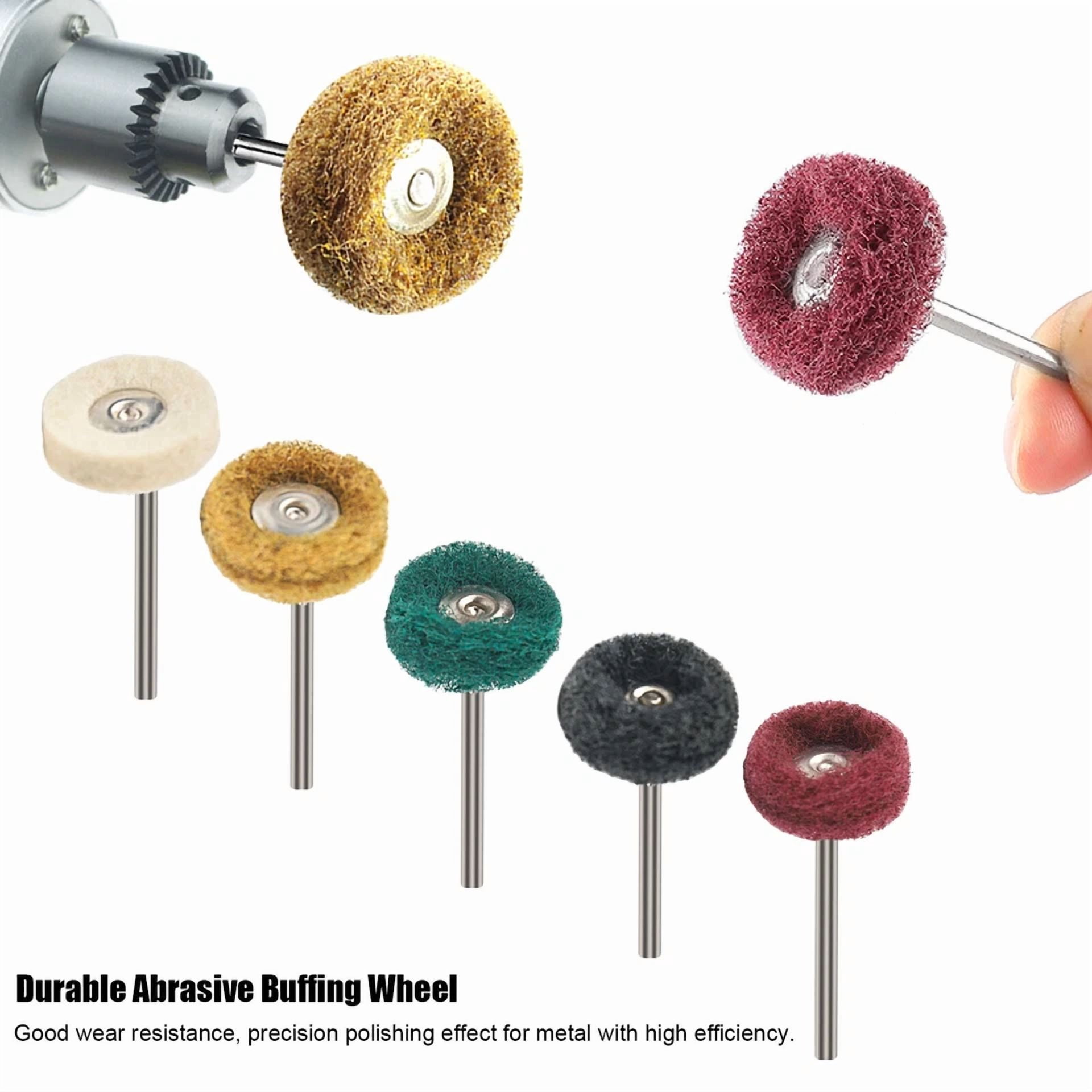 50 Metal Polishing Buffing Wheel Burr Kit Rotary Tool Accessories Set For Dremel