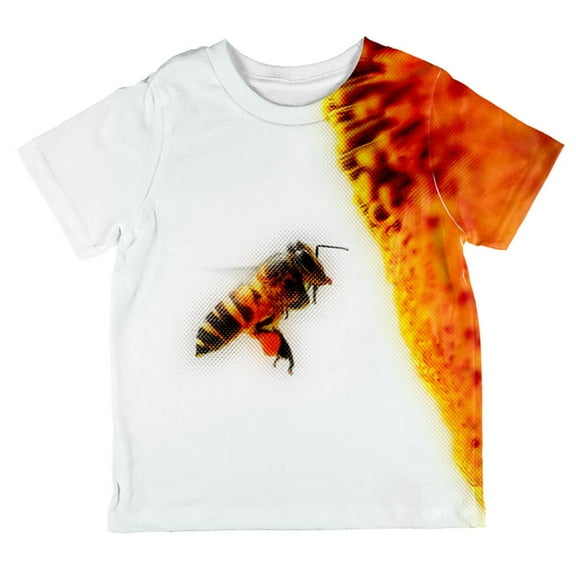 Honey Bee in Flight All Over Toddler T Shirt Multi 2T