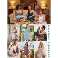 thumbnail image 5 of SHOWMALL Sleeveless Nightgowns for Plus Women Sleepwear Wide Strap Sleep Shirt Pleated Scoopneck Lounge Dress with PocketsDusty Blue Daisies 4X, 5 of 9