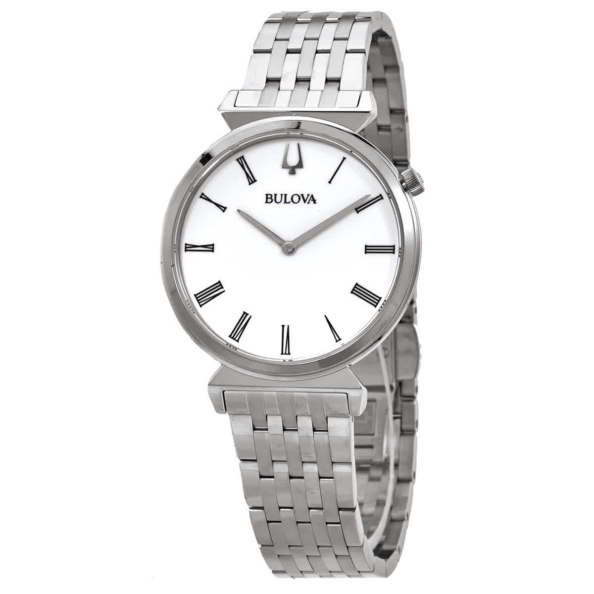 96A232　Regatta　Bulova　White　Quartz　Men's　Watch　Classic　Dial