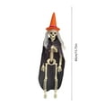 thumbnail image 2 of Coollooc Halloween Witch Skeleton Decor, 15.75 inch Full Body Posable Joints Hanging Skeletons for Halloween Decorations, Graveyard Props, Haunted House Accessories, Spooky Scene Party Favors(C), 2 of 9