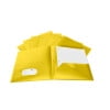 thumbnail image 2 of School Smart 2019626 Heavyweight Two-Pocket Poly Folder with Three-Hole Punch, Yellow - Pack of 25, 2 of 4