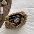 thumbnail image 1 of Bolsa borroso de invierno Moda Vertical Felpa Casual Mujeres de hombro (Caqui) Likrtyny Para Estrenar, 1 of 8
