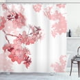 thumbnail image 1 of Ambesonne Almond Blossom Shower Curtain, Flower in Blossom, 69"Wx84"L, Coral Dark Coral, 1 of 3