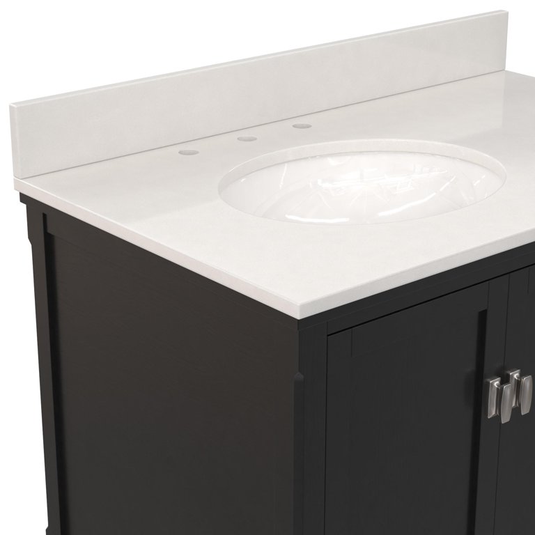DHP Otum 36 Inch Bathroom Vanity with Sink, Black - Walmart.com