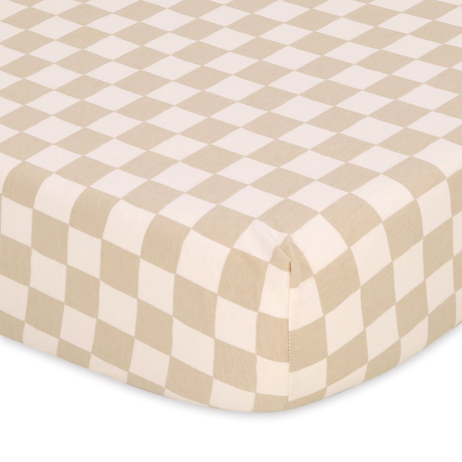 The Peanutshell Cheerful Check Organic Cotton Jersey 4 Pack Fitted Crib Sheets