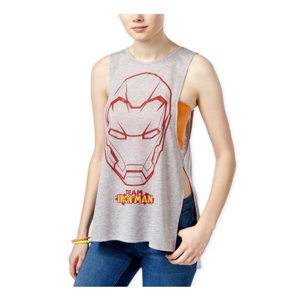 Camiseta sin mangas Freeze CMI Inc. Iron Man para mujer gris mediana