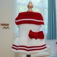 thumbnail image 3 of KEINXS Aosijia Dogs Sweater Princess Dress with Bowtie Fall Winter Warm Pet Puppy Sweaters Skirt for Small Dogs (Blue XS), 3 of 12