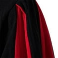 thumbnail image 5 of Mens T-shirts Men's Casual Loose Fit Stand Collar Shirt With Tie Detail Color Block Design For Daily Wear Comfortable Non Stretch Fabric All Season Mod Bod Tops Long Sleeve Shirt Men Red 3XL, 5 of 6