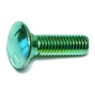 7/16"-14 x 1-1/2" Green Rinsed Zinc Grade 5 Carriage Bolts (63 pcs.)