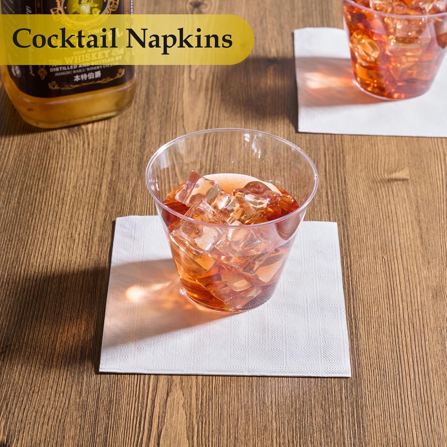 500 Pack Cocktail Paper, 3-Ply Beverage , Disposable White Square , Perfect for Restaurant, Event, Bar, Wedding, Baby Shower and Daily Use