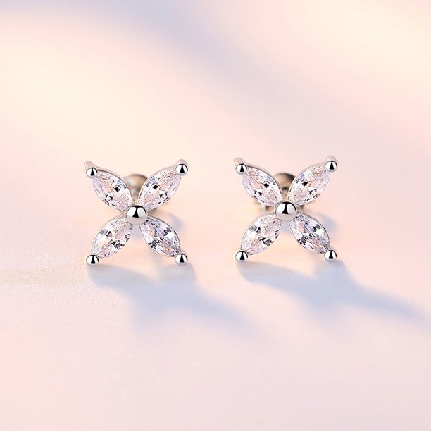 ATHENA Joyería Stud Diamante Pendientes Originales 925 Mujeres Plata Moissanite Pearl M018 Gao Jiahui unisex
