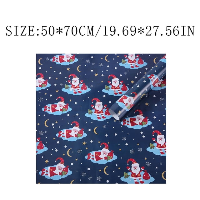 JJKBVCLO Christmas Gift Wrapping Paper Color Printing Christmas Wrapping Paper Handmade DIY Gift Box Birthday Kraft Paper Holiday Beautiful Bouquet Paper