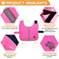 thumbnail image 4 of Abrigos para perros de clima frío Loft Reversible Winter Fleece Dog Vest Chaqueta impermeable para mascotas disponible Namotu CPB-DE-LYY2047-1, 4 of 5