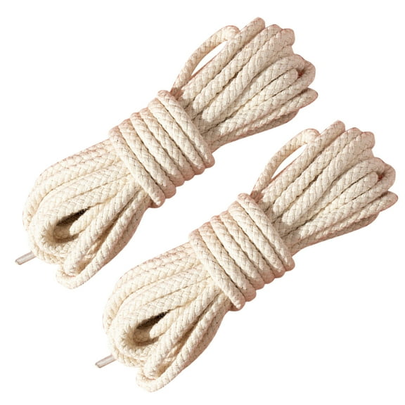 OFFIGAM Thick Polyester Shoe Laces for Casual Shoes, Beige, 2-Pack Replacement
