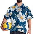 thumbnail image 4 of Daisy Men's Short Sleeve Shirts, Casual, Printed, Button Down Short, Summer Beach Shirts, Unisex, 4 of 6