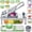 10 Blade, variant on All-in-1 Vegetable Chopper with 8 Blades - Mandoline Slicer-Pro Food Chopper with Container - Veggie Salad Onion Chopper - Potato Dicer French Fry Cutter - Cheese Grater - Stainless Steel material