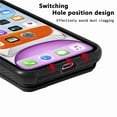 thumbnail image 5 of SaniMore for iPhone 15 (6.1" 2023) Case, PU Leather Carbon Fibre Pattern, Flip Wallet Card Slots RFID Blocking Magnetic Car Mount Shockproof Anti-fall Protective Shell, Black, 5 of 10