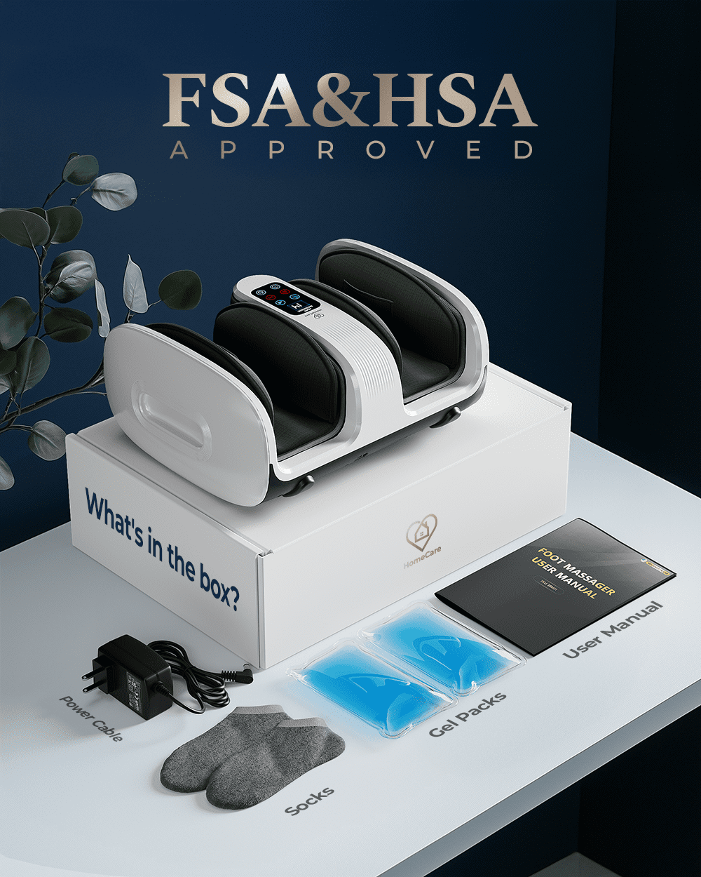 Foot Massager with Heat, Shiatsu Foot Massager Machine with Compression, Deep Kneading Calf for Feet and Ankle, Men, Women, Home and Office