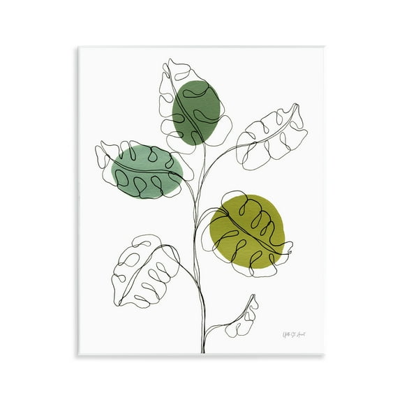 Stupell Industries Modern Garden Leaves Botanical & Floral Painting Unframed Art Print Wall Art, 11 x 14