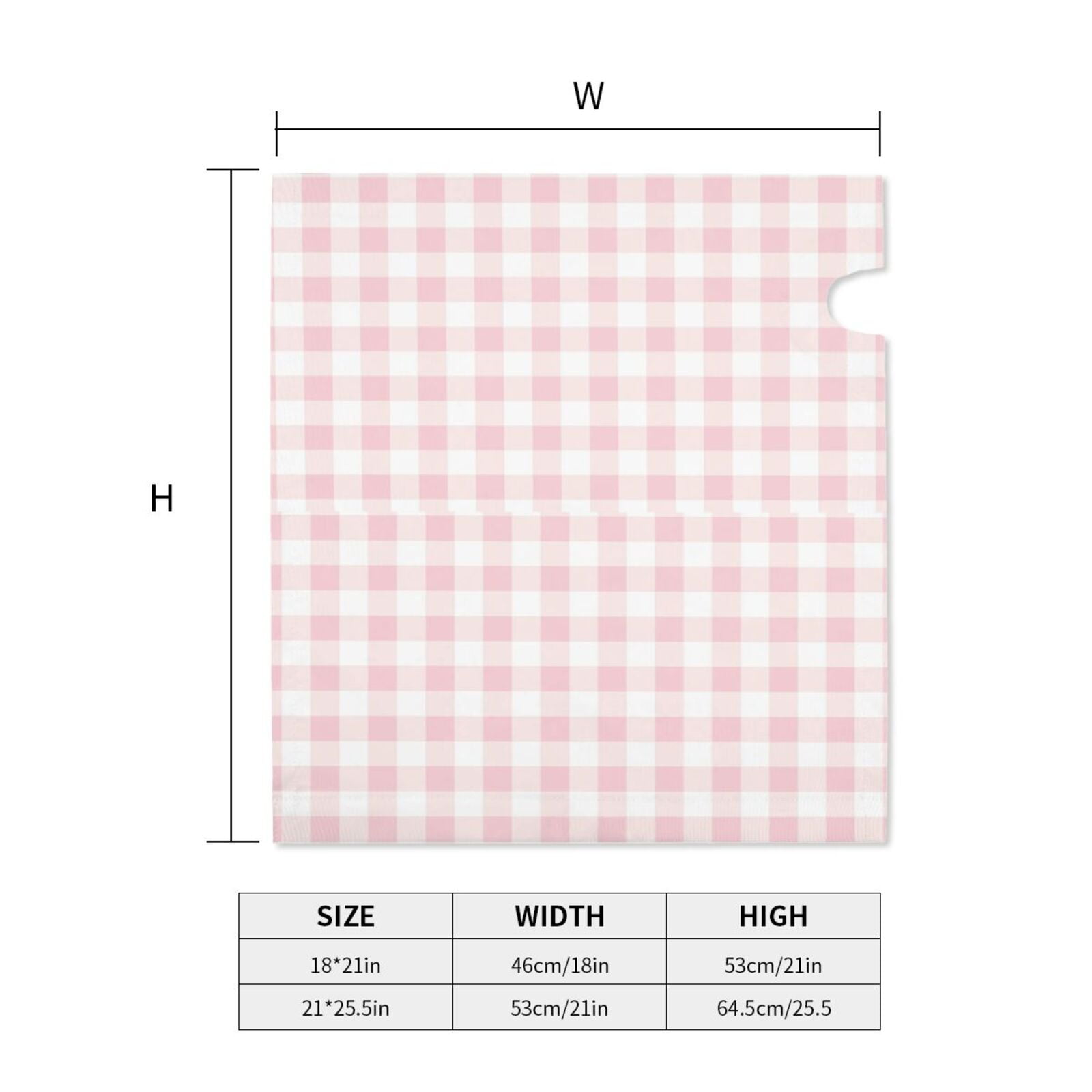 Picia Pink Checkboard Magnetic Mailbox Cover Standard Size-25.5x21 in