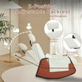 thumbnail image 3 of YODOLLA Fauteuil d'Appoint Berçant avec Repose-Pieds Escamotable, Fauteuil Inclinable à Bascule à Dossier Réglable 3 Positions avec Pochette Latérale, Blanc, 3 of 9