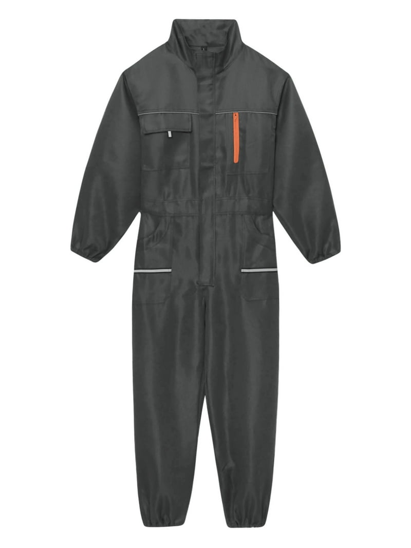 Sxiwei Overalls for Men Work Jumpsuits Long Sleeves Front Zipper