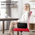 thumbnail image 3 of CL.HPAHKL Mesh Office Desk Chair Armless Computer Chair, Adjustable Rolling Task Work Swivel Chairs with Wheels, Ergonomic PC Chair for Small Spaces Home Bedroom Study, Red, 3 of 7