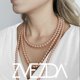 thumbnail image 2 of Set Collar Perlas Triple Aretes Zvezda Plata 0.925 Mujer dorado Unitalla, 2 of 4