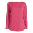 thumbnail image 5 of Time and Tru Women's Long Sleeve Boat Neck Top, Sizes XS-XXXL, 5 of 5