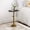 Black, variant on WHGBJA Brass Metal Round Side Table, Height Adjustable Faux Marble Top Accent Table, Multifunctional Martini Cocktail Drink Pedestal Table for Living Room Small Spaces