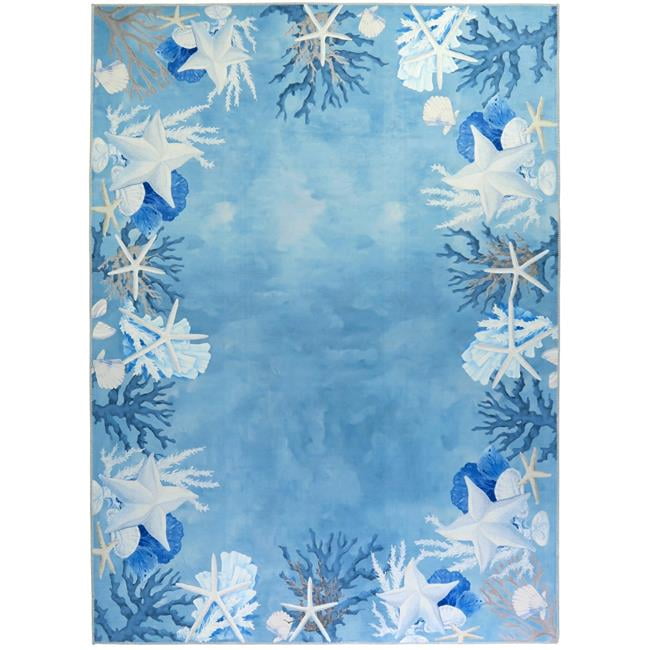 Homefires PRPB002E 5 x 7 ft. Starfish & White Coral Area Rug